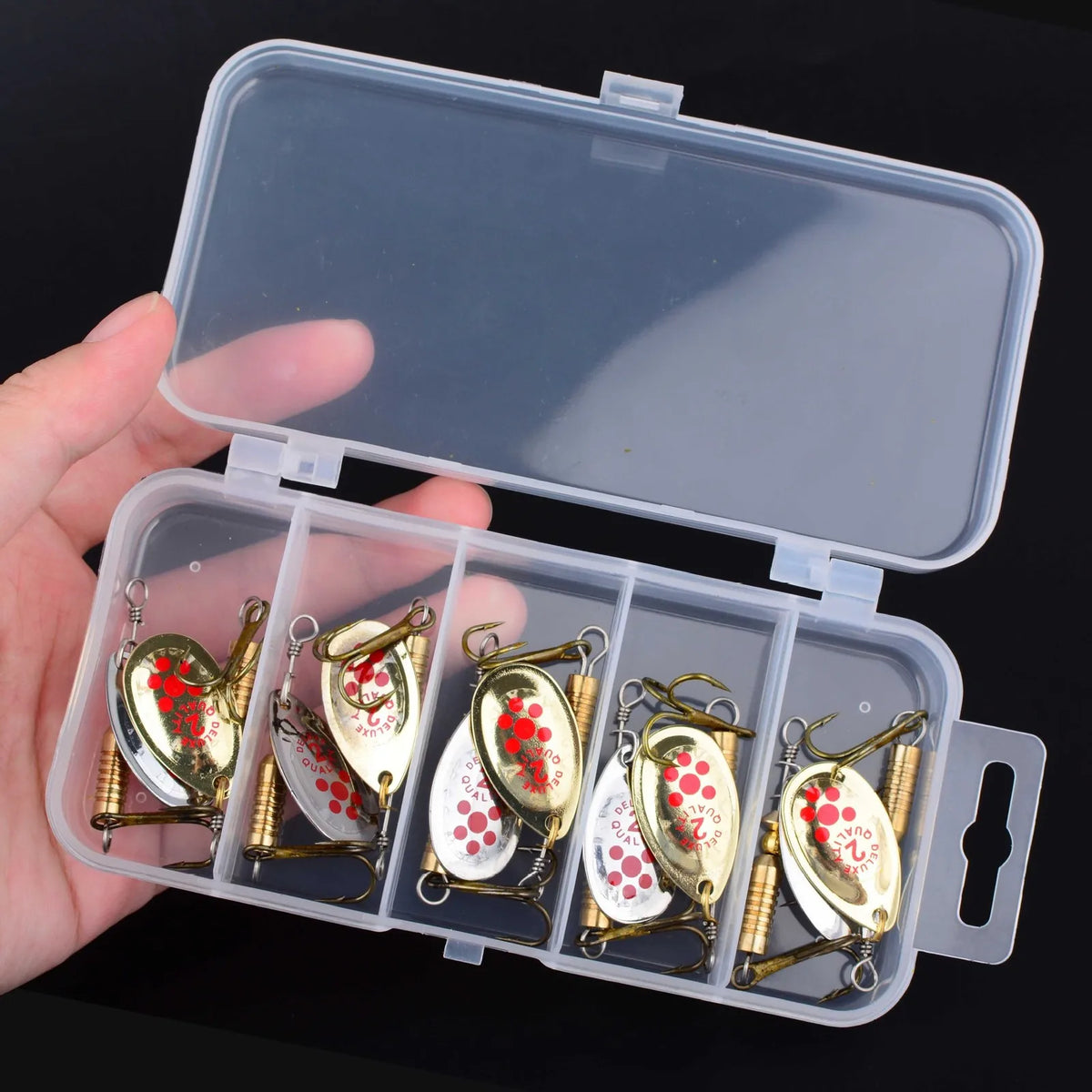 10pcs Spinnerbait Fishing Lure Set Metal Spoon Spinner Fishing Bait Crankbaits
