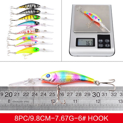 43Piece Fishing Lures Kit for Saltwater and Freshwater Fishing Gear Gifts for Men Soft Hard Fishing Lures Baits Set with Hooks