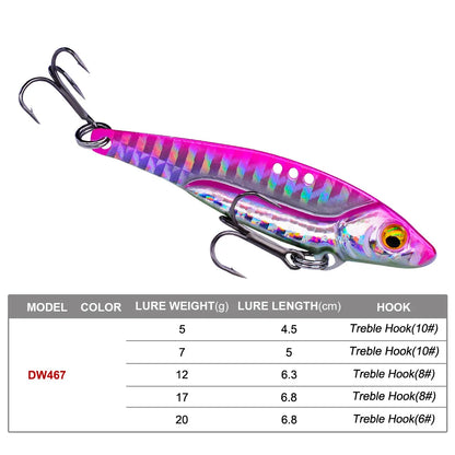 Laser vibration tease VIB Luya bait, freshwater sea fishing simulation bait, tapered profile, high reflection, fine workmanship bait body