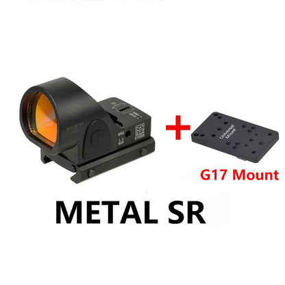 SR RM Mini Red Dot Sight Collimator Scope For Glock 17 Rear Sight Mount Hunting Optics Holographic Hot 20mm Rail Scope