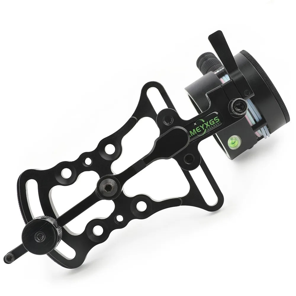 Archery Aviation Aluminum Bow Sight 2 Pin 0.019" Micro Adjustable Archery Shooting Target Hunting for Compound Bows Accessory