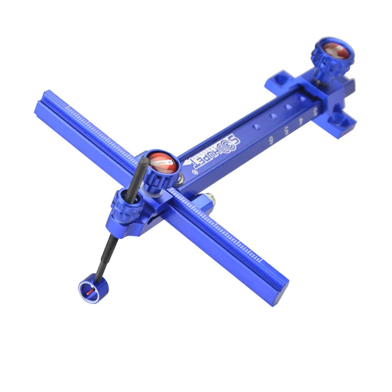 Archery Recurve Bow Sight 6inch Aluminum Alloy Color for Right/Left Hand Target Adjustment Easily Hunting Shooting Accessory