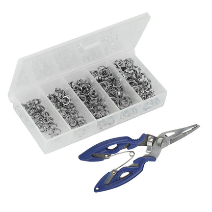200Pcs Fishing Split Rings Set 5 Size Stainless Steel O Rings Fishing Lure Jig Bait Swivels Connector For Carp Fishing Accessory