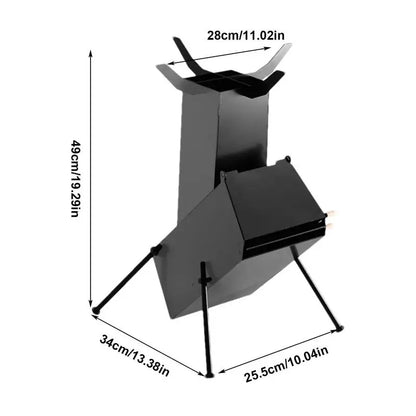 Rocket Stove Wood Burning Portable Wood Burning Stove Compact Stove Heating Burner Stove Tent Stove For Outdoor Cooking For