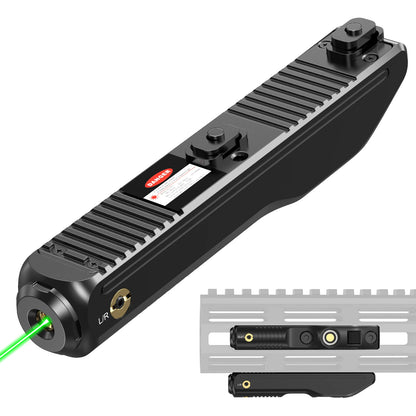 1126 Green Magnetic Charging Laser Sight for Rifle, 2000m Range, 4Hrs Runtime, with Windage/Elevation Adjustment.