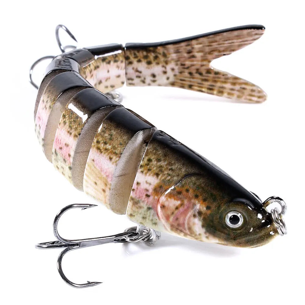 10pcs Multi-Section Swimbait Crankbaits Fishing Lures Set For Pike 11cm 10g