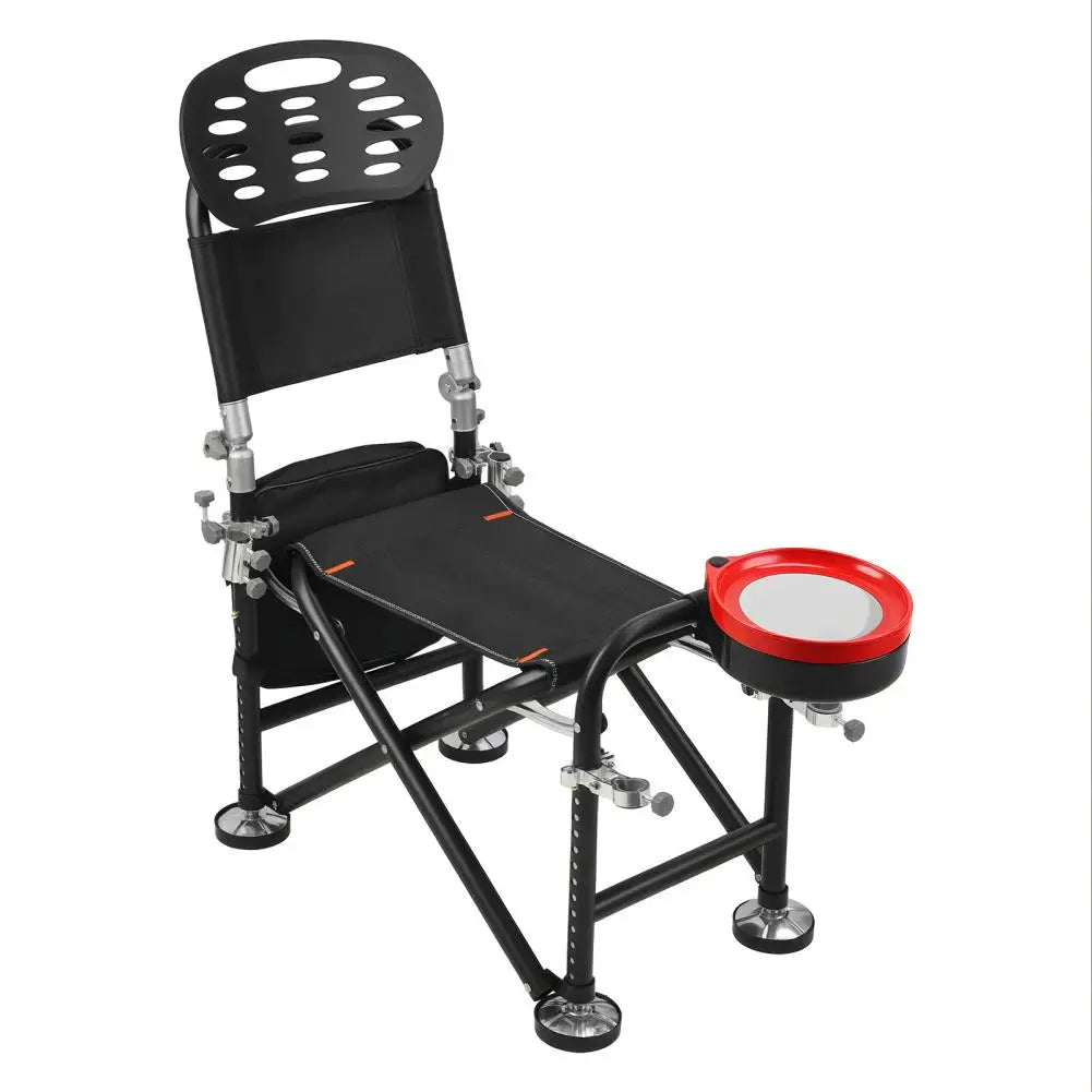 Outdoor Portable Adjustment Fishing Chair With Backrest Rod Holder Folding Fishing Deck Chair New