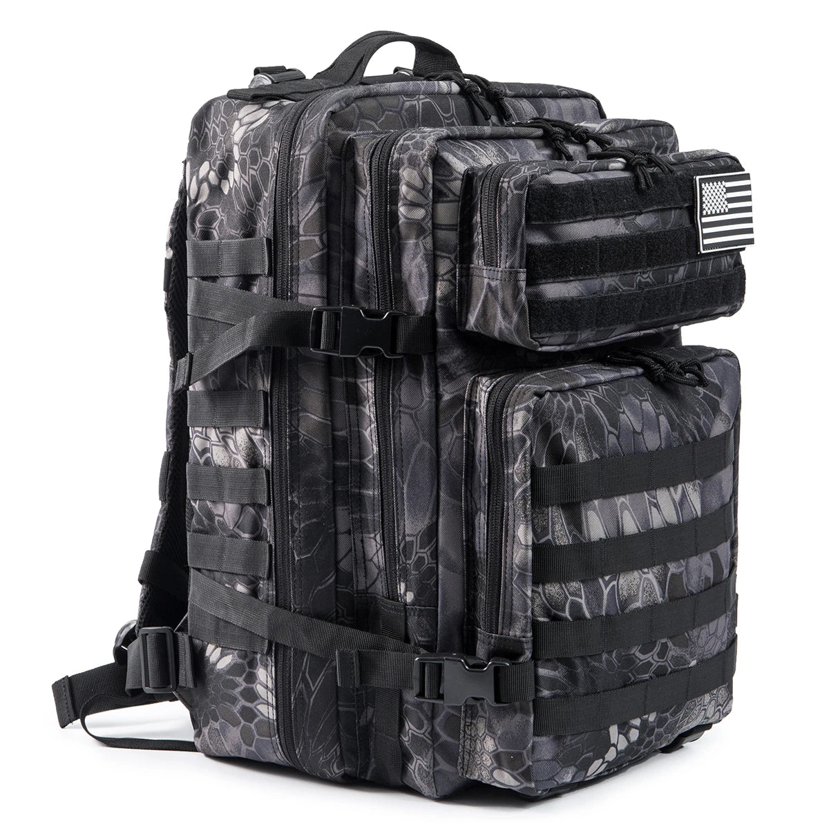 45L Tactical Fishing Backpack Large 3 Day Outdoor Rucksack Hiking Camping Hunting Gear Bag Travel Pack for Outdoor Sport
