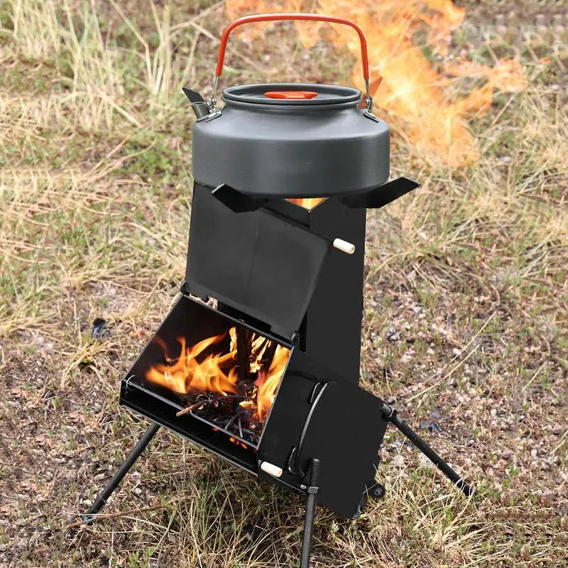 Rocket Stove Wood Burning Portable Wood Burning Stove Compact Stove Heating Burner Stove Tent Stove For Outdoor Cooking For