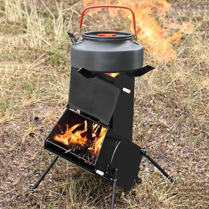Rocket Stove Wood Burning Portable Wood Burning Stove Compact Stove Heating Burner Stove Tent Stove For Outdoor Cooking For