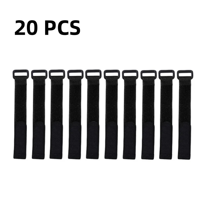 10pcs Fishing Rod Tie Holder Strap Suspender Fastener Hook Loop Ties Belt Fishing Rod Strapping Wrap Band Outdoor Fish Tool