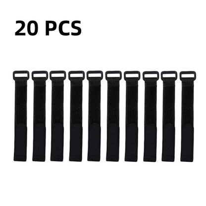 10pcs Fishing Rod Tie Holder Strap Suspender Fastener Hook Loop Ties Belt Fishing Rod Strapping Wrap Band Outdoor Fish Tool
