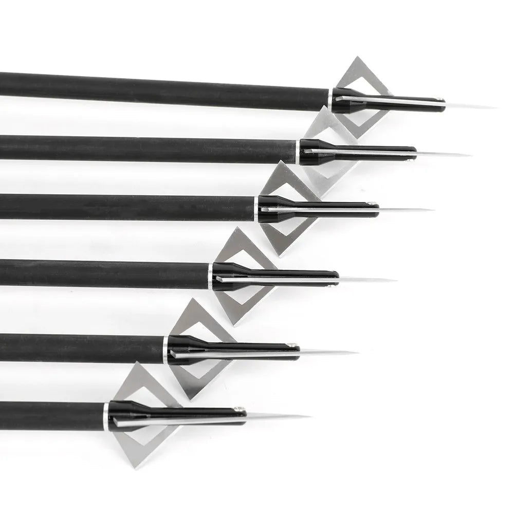 Archery Aluminum + Steel 12pcs Blade 120grain Tips Durable Arrowhead Screw-in Broadheads Hunting for Bow Target DIY Arrow Shaft