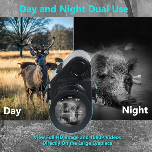 Ultimate Night Vision Riflescope Monocular All in One 1080P Video Photo Record IR 850nm Digital Camera for Hunting Megaorei M5