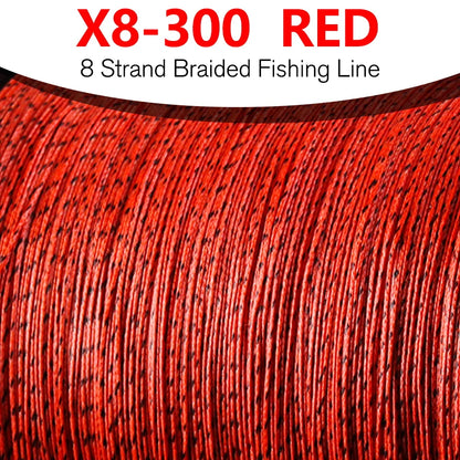 BAKAWA 300M 8-Strand Braided PE Fishing Line High Sensitivity Super Strong Saltwater Carp Fishing Line Good Power Long Casting