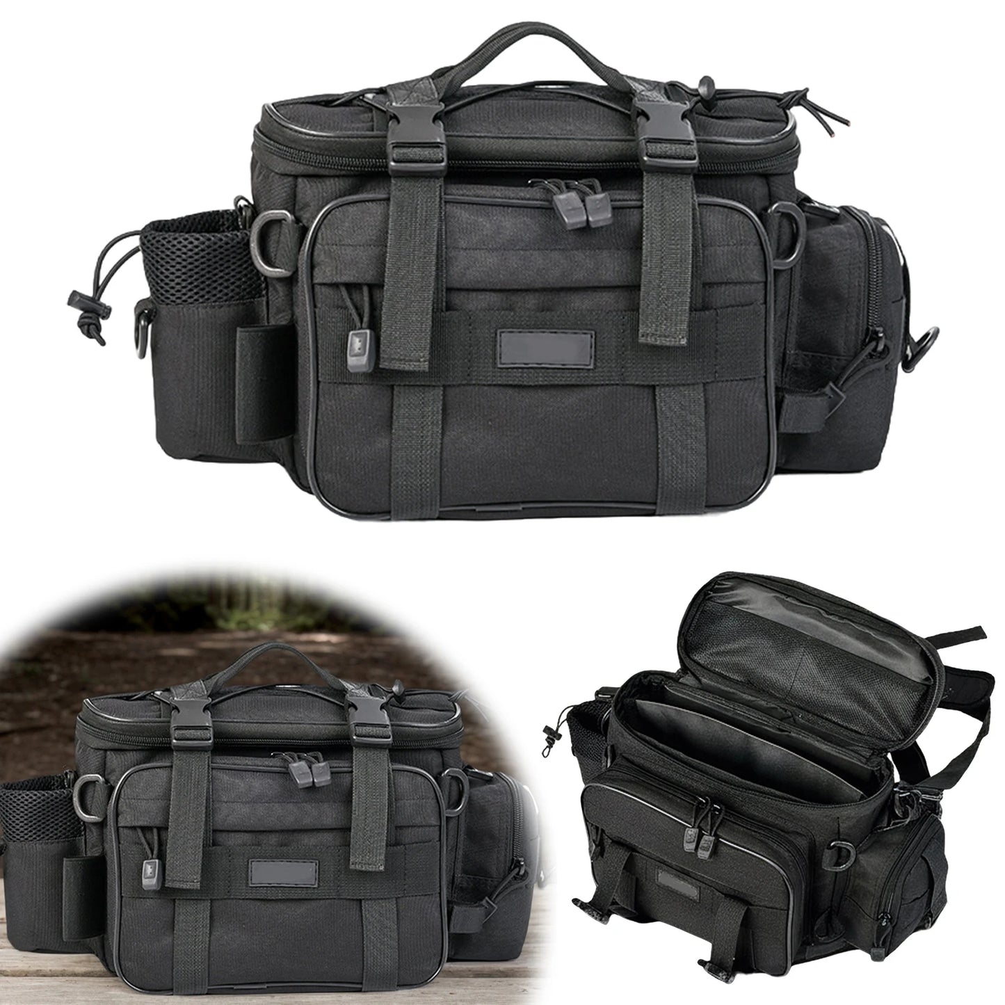 Thickened Tackle Bags Wear Resist Portable Fishing Gear Organizer Hunting Storage Tackle Bags Camping Picnic Cycling Backpack