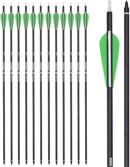 YLS Carbon Archery Arrows Practice Arrows Detachable Arrowhead and Nock 4 inch Streamlined TPU Feathers Perfect