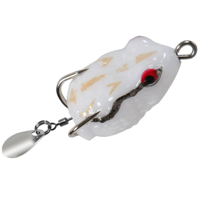 2.5cm/3g Mini Thunder Frog Soft Fishing Lures Artificial Bait Fishing Wobbler Silicone Baits with Metal Glitter Frog Lure Trout