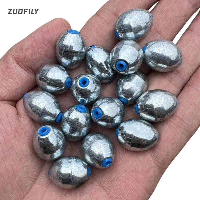 10PCS 20g 25g 30g 40g 50g Fishing Sinker Casting Fishing Alloy Weights Soft Core Deep Water Weight Sinker for Tackle Accessories