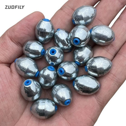 10PCS 20g 25g 30g 40g 50g Fishing Sinker Casting Fishing Alloy Weights Soft Core Deep Water Weight Sinker for Tackle Accessories