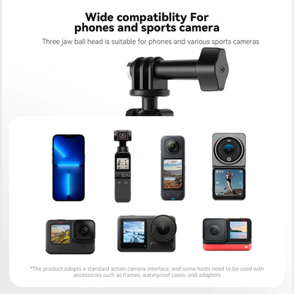 TELESIN Action Camera Phone Suction Cup Holder 360° Rotation Car Phone Stand For GoPro Insta360 DJI OSMO Action Smart Phone