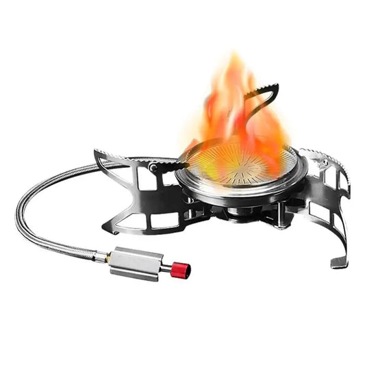 Tourist Burner Cooking Stove Camping Windproof Gas Stove 3800W Outdoor Strong Fire Stove Heater Ultralight Folding Picnic Cooker