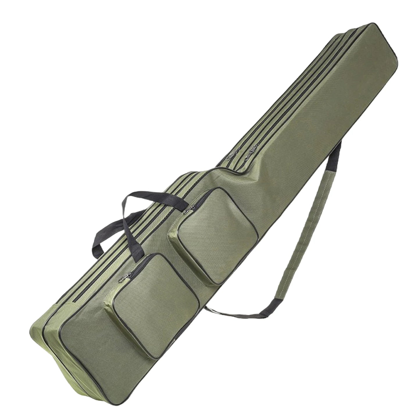 Fishing Pole Storage Bag 150cm Folding Rod Carry Case Waterproof Oxford Large Capacity for Men Family Travel Gifts