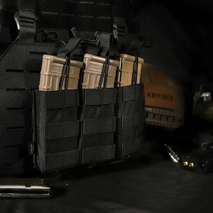 KRYDEX Tactical Magazine Pouch Single/Double/Triple Open-Top MOLLE Strap Holder Mag Pouch for 5.56mm M4 M16 Hunting Accessories