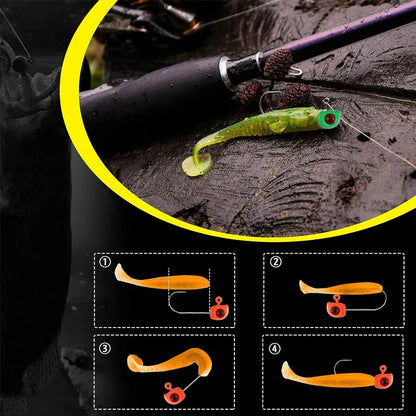 50Pcs Swimbait Jig Heads Fishing Hooks Crappie Jig Head for Crappie Bass Trout Ice Fishing Fly Fishing Freshwater Saltwater