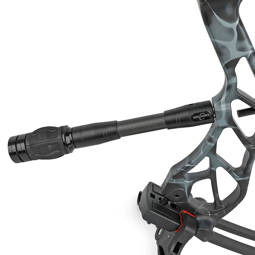 Archery Bow Stabilizer 3k Carbon Fibre Shock Absorber Damp Balance Rod 6/8/10/12/15 Inch for Bow Hunting Shooting Sports