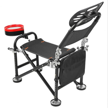 Outdoor Portable Adjustment Fishing Chair With Backrest Rod Holder Folding Fishing Deck Chair New