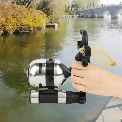 Archery Fishing Catapult Slingshot Fishing Reel 2.8:1 Kit Shooting Target