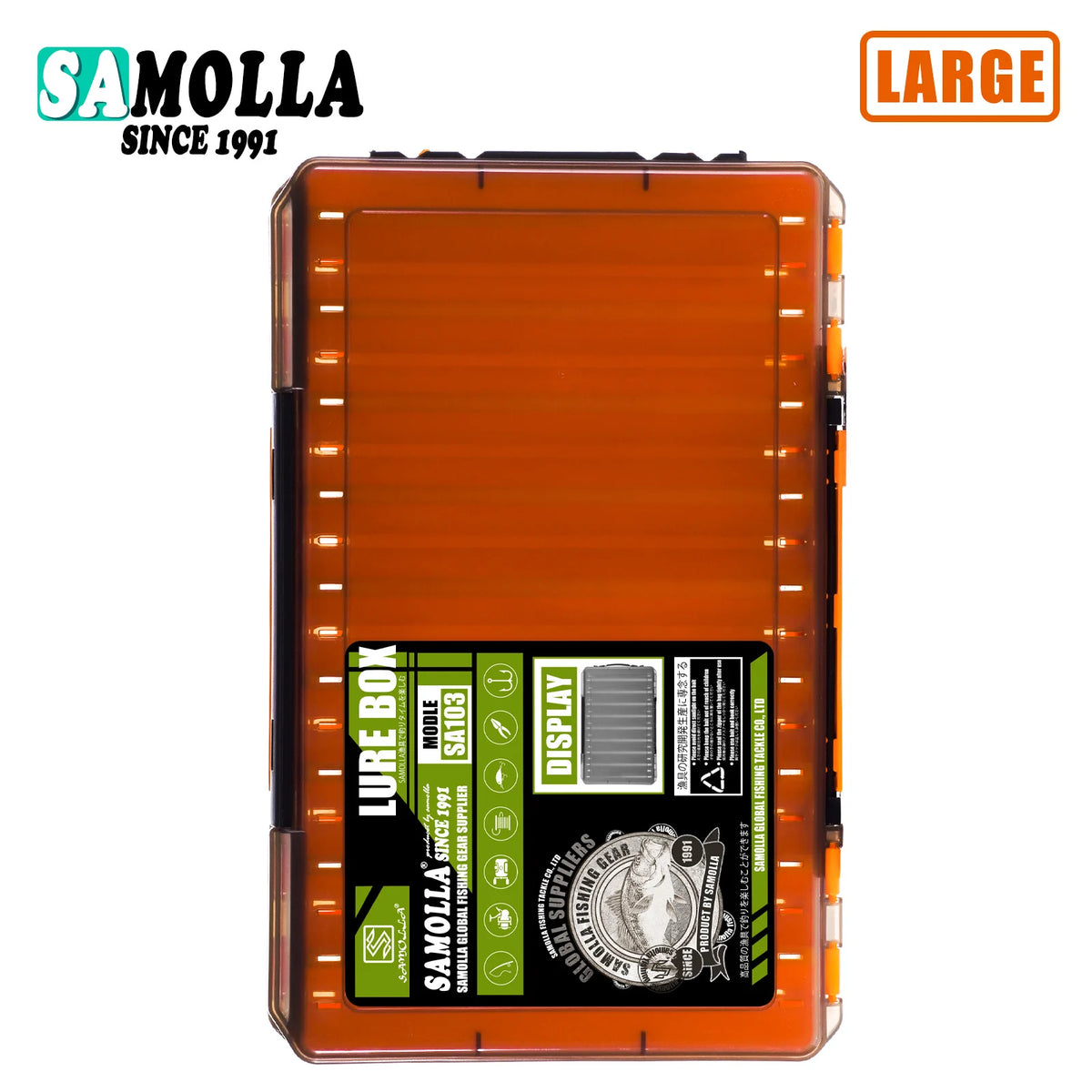Double Sided Lure Baits Box Fishing Large Compartments Plastic Accessories Storage Tackle Container Case Adjustable Organizer