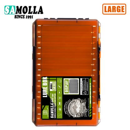 Double Sided Lure Baits Box Fishing Large Compartments Plastic Accessories Storage Tackle Container Case Adjustable Organizer
