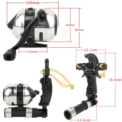 Archery Fishing Catapult Slingshot Fishing Reel 2.8:1 Kit Shooting Target