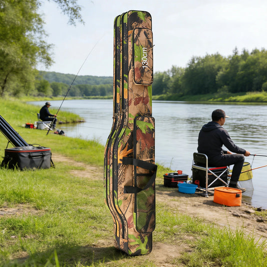 Fishing Rod Bags Waterproof Oxford Fishing Reel Tackle Storage Bag Case Large Capacity 130cm for Men Family Travel Gifts