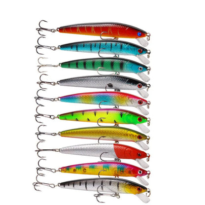 10PCS 10cm 9g Sinking Minnow Fishing Lure Long Casting Wobbler Crankbait Artificial Hard Bait for Bass Pike Trout Fishing Tackle