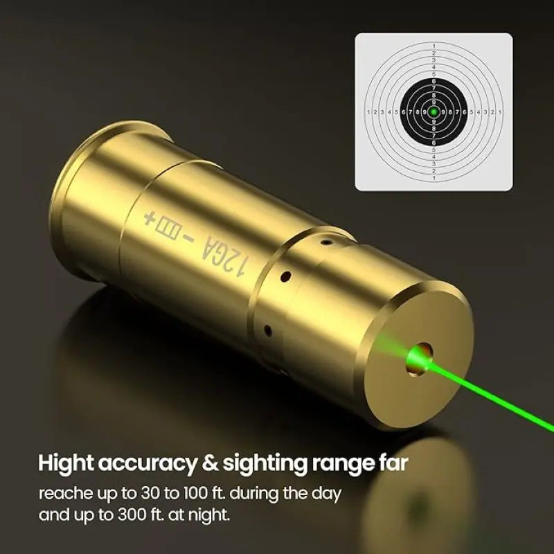 Feyachi Bore Sight 12 Gauge Red/Green Laser Zeroing Boresighter with 3 Sets of Batteries