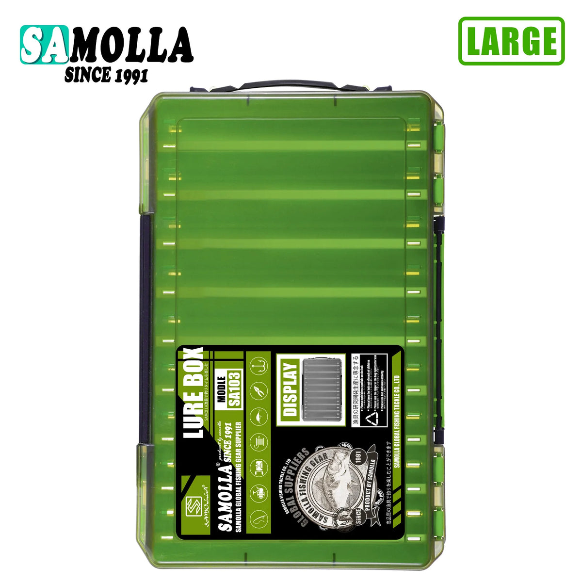 Double Sided Lure Baits Box Fishing Large Compartments Plastic Accessories Storage Tackle Container Case Adjustable Organizer