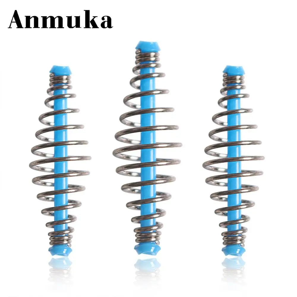 30pcs/Set Fishing Bait Spring Lure Inline Hanging Tackle Stainless Steel Feeder