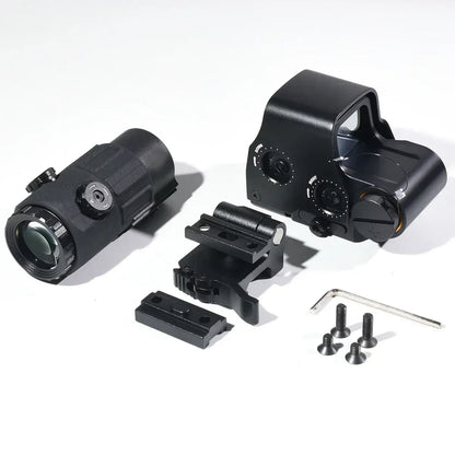 558 G33 Combo Hunting Holographic Sight Red Green Dot Reflex Tactical G43 G45 3X 5X Magnifier Sight Folding Side Flip Riflescope