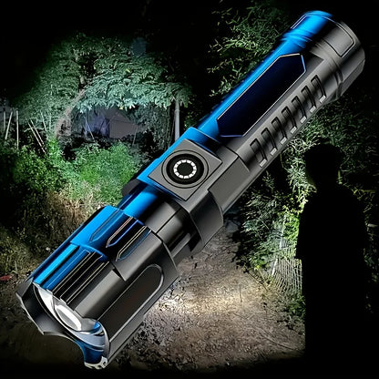 Super Bright XHP50 Powerful Led Flashlight Power Bank Torch Light USB Rechargeable Camping Tactical Flashlights with COB Lamp
