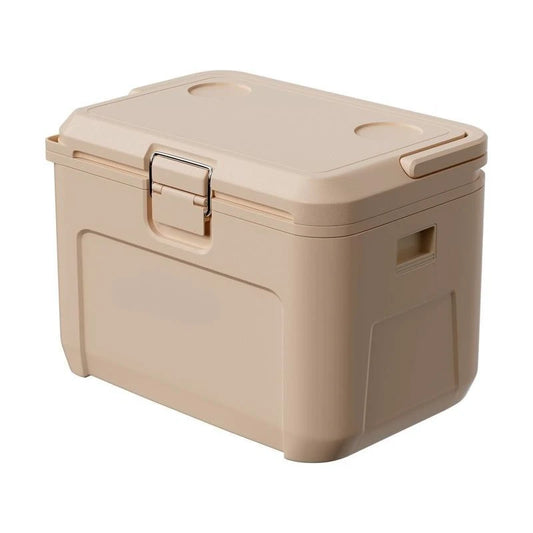 Portable Cooler, 16.5 QT Hard Cooler with Ice Retention, Heavy-Duty Handles and Cup Holder, Lightweight Rigid Material Insulated Portable Cooler, Suitable for Family Picnics and Short Trips