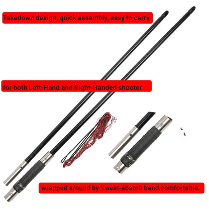 65" English Traditional Longbow Set 60/65/70lbs Archery Takedown Bow Hunting Adult Target Practice