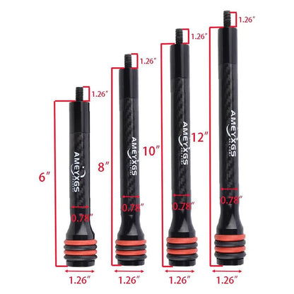 Shooting Hunting Bow Balance Bar 6/8/10/12 Inch CNC Stabilizer Carbon Rod for Archery Compound Recurve Bow Stabilizer Accessory