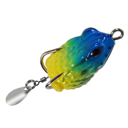 2.5cm/3g Mini Thunder Frog Soft Fishing Lures Artificial Bait Fishing Wobbler Silicone Baits with Metal Glitter Frog Lure Trout