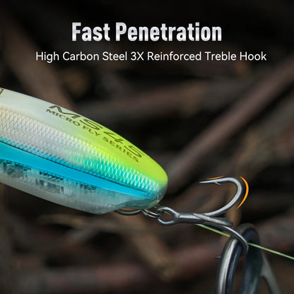 Kingdom 3PCS Sinking Floating Minnow Lure 55mm 9.8g  65mm 12.2g Artificial Hard Baits Wobblers Long Casting Seabass Trout Fishing Lure