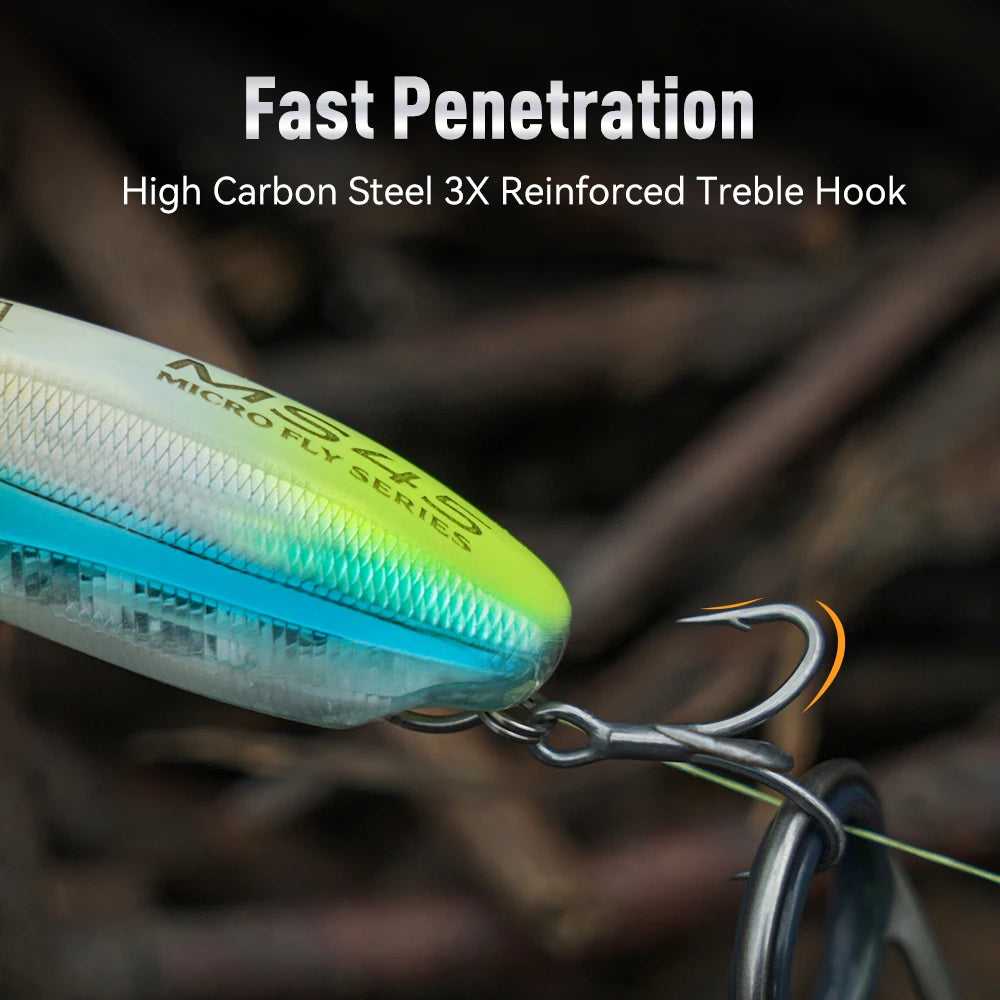 Kingdom 3PCS Sinking Floating Minnow Lure 55mm 9.8g  65mm 12.2g Artificial Hard Baits Wobblers Long Casting Seabass Trout Fishing Lure