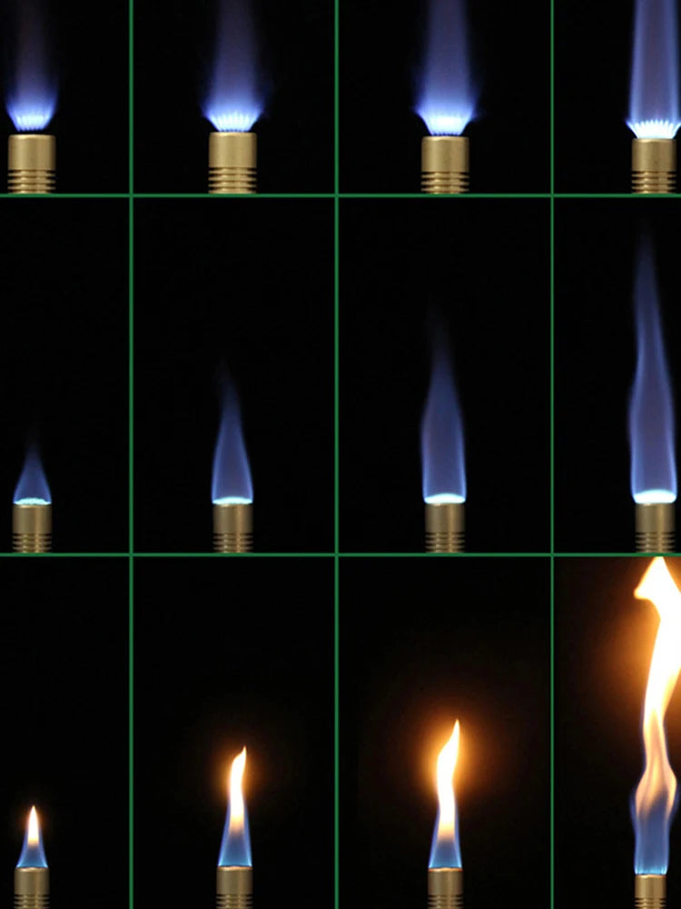Brass Bunsen Burner Portable Flame Butan Gas Burner Laboratory Burner Gas Burner Head for Outdoor Camping/Picnic/BBQ