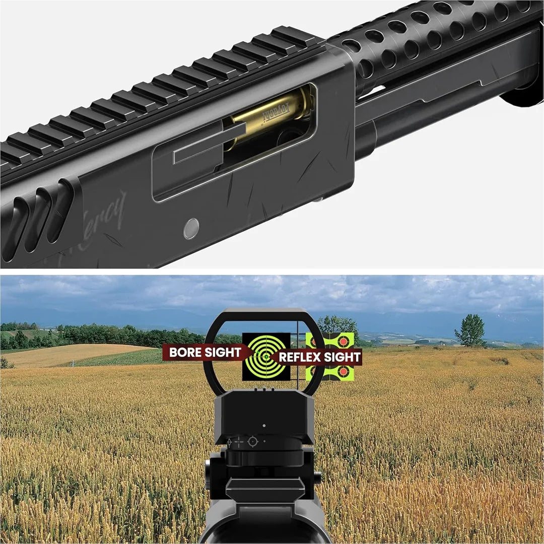 Feyachi Bore Sight 12 Gauge Red/Green Laser Zeroing Boresighter with 3 Sets of Batteries